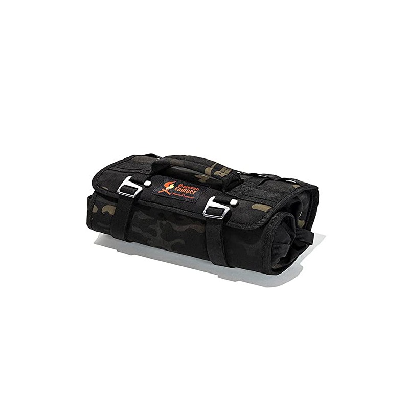 Oregonian Camper Cutlery Case Chef's Roll Black Camo OCB2209BC