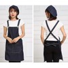MEGA Women Denim Jean Kitchen Apron Adjustable Cross Back Apron