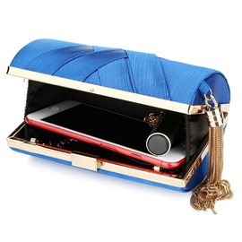 Womens Clutch Purse Ladies Prom Party Wedding Bags Designer Evening Bags, Womens Stunning Tassel Clutch Handbag Ladies Shoulder Bags (Black)