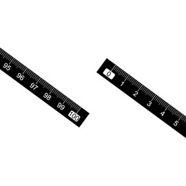 Kozelo Adhesive Tape Measure Metric - [100cm x Left to Right Read] Waterproof Sticky Ruler Tape for Saw Table, Black