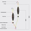 AMHDV Anti-Bottom Double Hooks, Pre Tied Fishing Hook with Floats