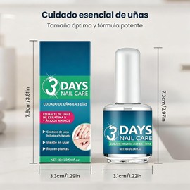 3 Días Aceite De Cuidado De Uñas,2026 Actualizado Fortalecedor De Uñas Con Queratina, Reparador Intensivo De Uñas, Hidratante Y Brillo Para Uñas Quebradizas, Para Mujeres (1 unidad)