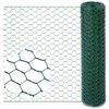 HCFGS Chicken Wire,0.6in Hexagonal Green Floral Chicken Wire Mesh PVC