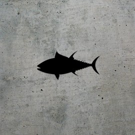 Decal Stickers of Tuna Fish Silhouette 3 (Black) (Set of 2) Premium Waterproof Vinyl Decal Stickers for Laptop Smartphone Car Dirt Bike Wall Room Mason Jar Bathtub Door - BICVER1788252BLW19Y24