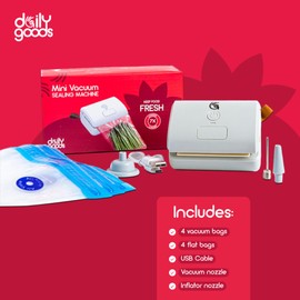 Bag sealer mini 4 in 1, Heat sealer vacuum sealer, cutter, inflator, Portable Vacuum Sealer for Food, mini snack bag sealer vacuum sealer machine, heat sealer machine, chip sealer (Khaki)