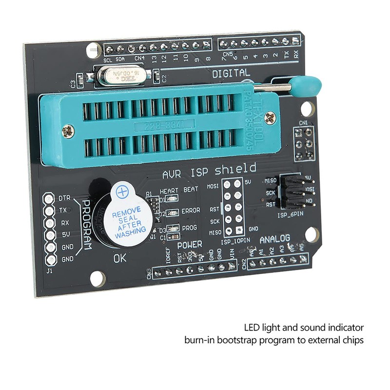 Programmer Expansion Board for AVR ISP Shield Burning and Bootloader