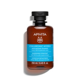 Apivita Shampoo hidratante Hyalu Hidra 250ml - Shampoo natural con ácido y miel StB, sin siliconas - hidratación profunda del cabello, controla el frizz, previene la rotura y las puntas abiertas
