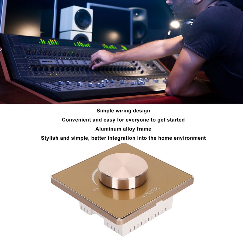 50W Volume Controller Knob Aluminum Alloy Frame 5 Position Constant