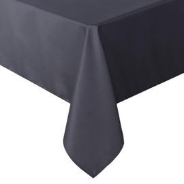 sancua Rectangle Tablecloth - 90 x 132 Inch - Water Resistant Spill Proof Washable Polyester Table Cloth, Decorative Fabric Table Cover for Dining Table, Buffet Parties and Camping, Grey