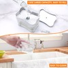 Dish Soap Dispenser Sponge Holder for Kitchen - Clear, 13oz