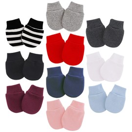 SZJIAHTM 10 Pack of Baby Boy Girl Toddler Newborn No Scratch Mittens Anti-Scratch Cotton Glove for 0-6 Months Infant