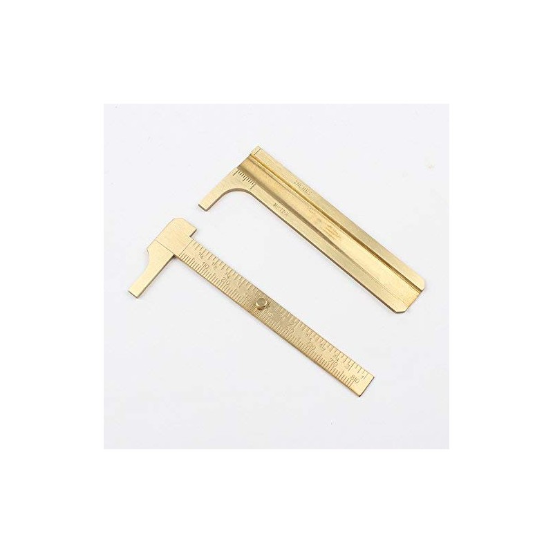 EKLOEN Mini Brass Sliding 80mm Double Scale Caliper for Measuring
