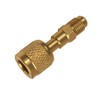 R32 R454B Brass Adapter, 1/4 Inch Female to 1/4 Inch