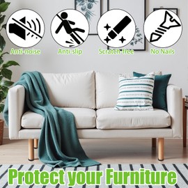 Set of 6 Furniture Coasters, Round Non-Slip Pads, Rubber Furniture Castor Pads, 2.5 Inch Black Non-Slip Furniture Pads, for Cupboards, Sofas, Tables, Pianos, Furniture Wheels