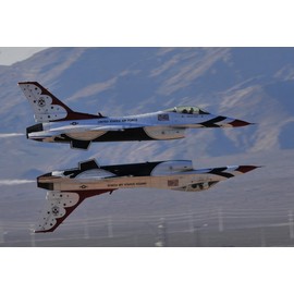 Home Comforts The United States Air Force Air Demonstration Squadron Thunderbirds Opposing Solos demonstrate The c Vivid Imagery Laminated Poster Print-20 Inch by 30 Inch Laminated Poster