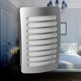 Westek NL-DPLV-N Louver Decoplug Night Light, Satin Nickel