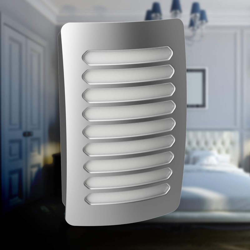 Westek NL-DPLV-N Louver Decoplug Night Light, Satin Nickel