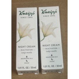 Kneipp 2 Pack Kneipp Night Cream Reactivation Lady's Mantle 1.01 fl oz NIB