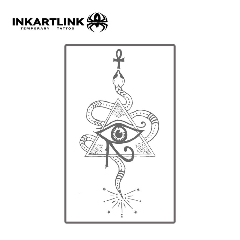 Eye Of Horus Semi Permanent Tattoo Set, 2 Sheets, Matte