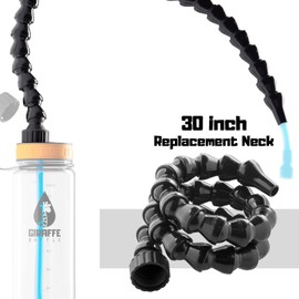 Giraffe Bottle Tower XL Starter Kit: 30 inch / 76 cm Modular Neck, Drinking Tube, Bite Valve, Cleaning Brush