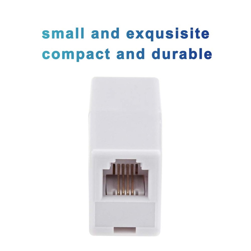 RFAdapter RJ11 Coupler, 2 Pack Telephone Phone Line Connector Coupler