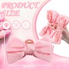 Yuxung 4 Count Large Pink Bow Claw Clips for Girls