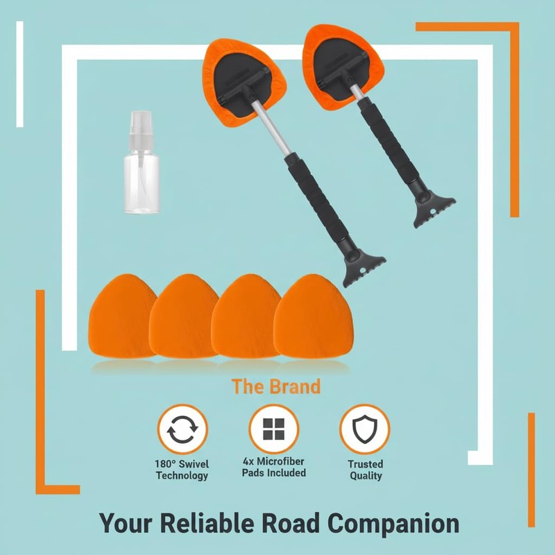 2-in-1 Car Windshield Cleaner & Snow Scraper for SUV Truck