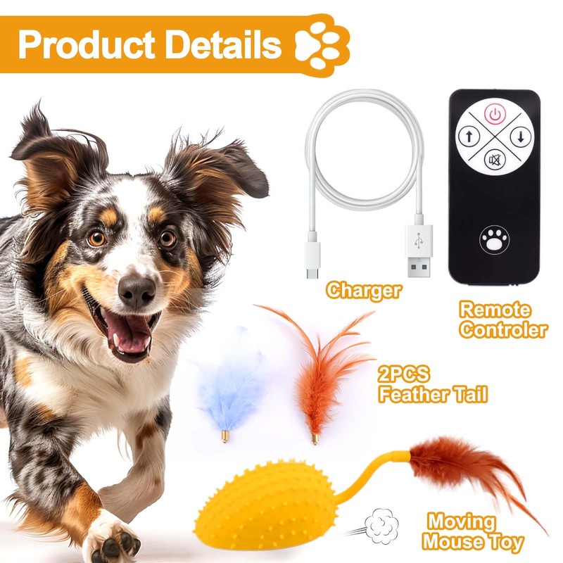 Mity rain Interactive Dog Toys, Remote Control Dog Toy with