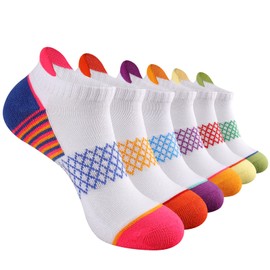 eallco Womens Ankle Socks Athletic Running Socks Sport Cushioned Socks With Tab 6 Pairs