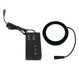 Round LED Bottom Light Industrial Microscope Auxiliary Lamp Adjustable Power Supply  90‑260V