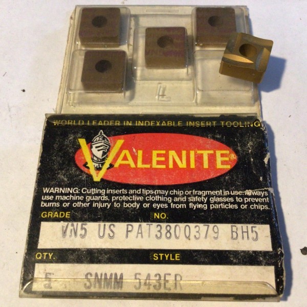 Valenite Lot Of 10 Valenite Carbide Inserts, SNMM 543ER, Grade