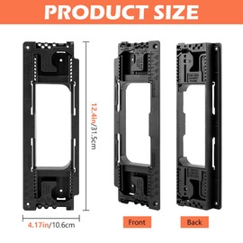 EMVANV Door Hinge Jig,Door Mortise Jig Kit Door Hinge Mortiser Hinge Installation Kit Hinge Jig for Door Hinge from 2-1/2" to 6" Length and Door Thickness from 1-3/8" to 2-1/2"(Black)