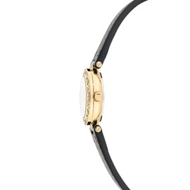 Ted Baker Women's BKPJLS502 Black Jolyye Crystal Gold-Tone Black Leather Watch