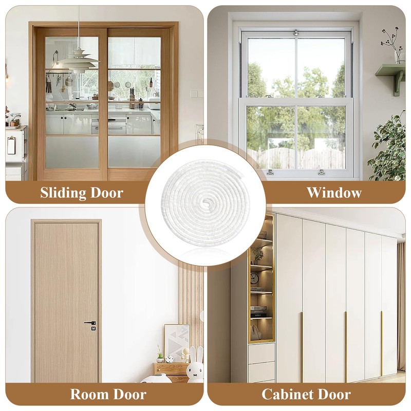 Supkiir 65.6Ft Brush Weather Stripping, 0.4" WideX0.6 Thick Door Seal
