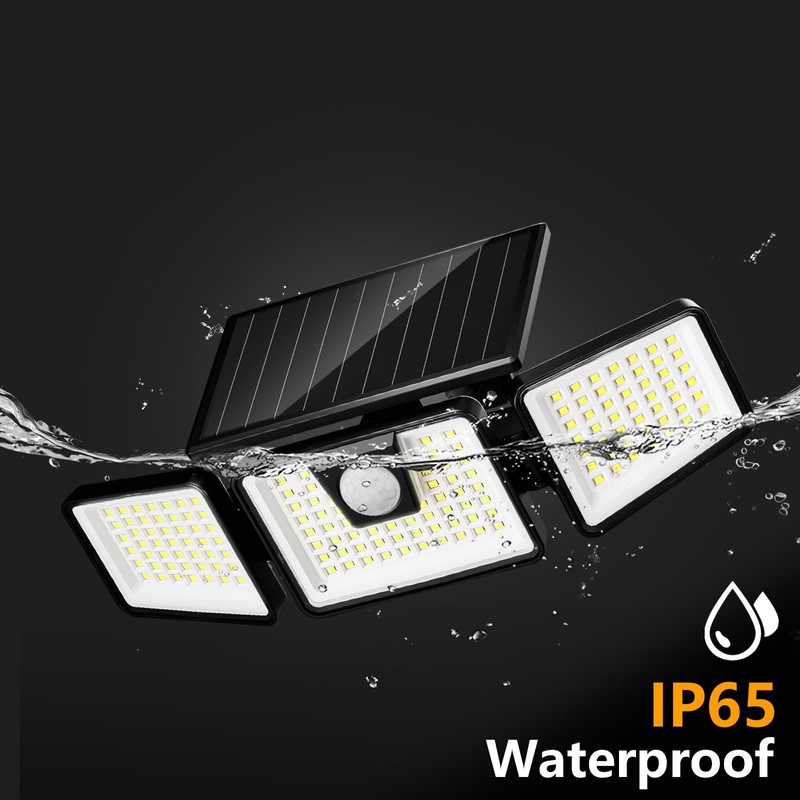 INCX Solar Lights Outdoor Waterproof, 3000 LM 156 LED Motion