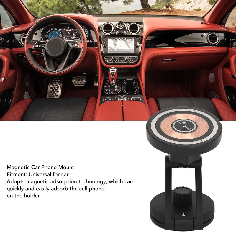 Magnetic Phone Holder Mount Strong Adsorption Wireless Charging Car Magnetic