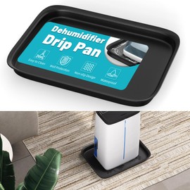 Chiligent Dehumidifier Drip Pan, Hard Plastic Non-Slip Large Drip Tray with Raised Edges, Inner Diameter 13" x 9" x 2", Perfect for Catching Leaks from Dehumidifier, Mini Fridge, Portable AC