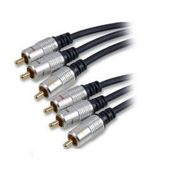 Ex-Pro® - ProAV OFC Gold - Audio Cable, 3 x RCA Male to 3 x RCA Male - 0.50m [50cm]