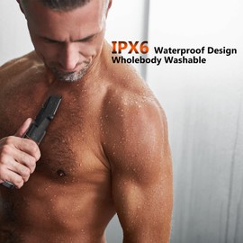 MAXGROOM Manscape Body Hair Trimmer for Men, Waterproof Pubic, Groin & Ball Shaver, No-Nick Mens Grooming Kit with LED Display, Type-C USB Rechargeable, Guide Comb & Travel Lock