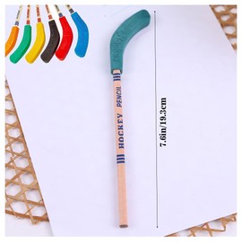 18 Pcs Hockey Pencils,Multicolor Stick Pencils with Rubber Blade Eraser, Multicolor Sports Hockey Party Favors Decorations Sport Themed Party Favors (18 PCS)