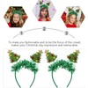 Christmas Tree Headbands, 2pcs Green Tinsel Head Party Xmas Tree