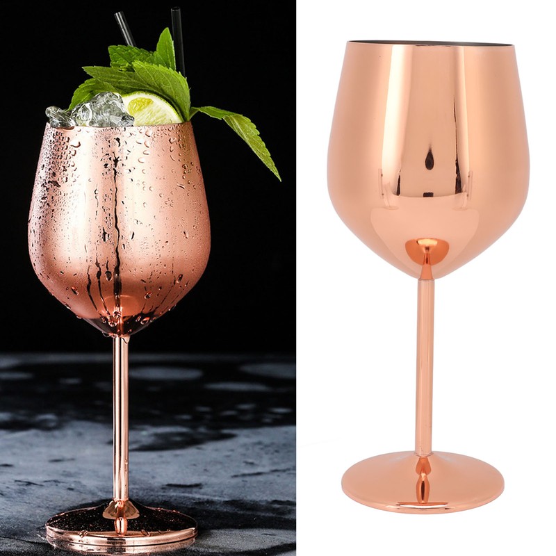 Wine Goblet Stainless Steel Beautiful Elegant Metal Champagne Goblet for