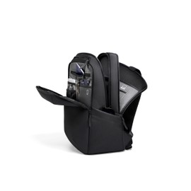 DOSHI - Professional Minimalist Backpack 302 - Durable Microfiber Vegan Leather Backpack for Men - Vegan Computer Bag with Padded Shoulder Straps - Slim Travel Bag With Multiple Compartments