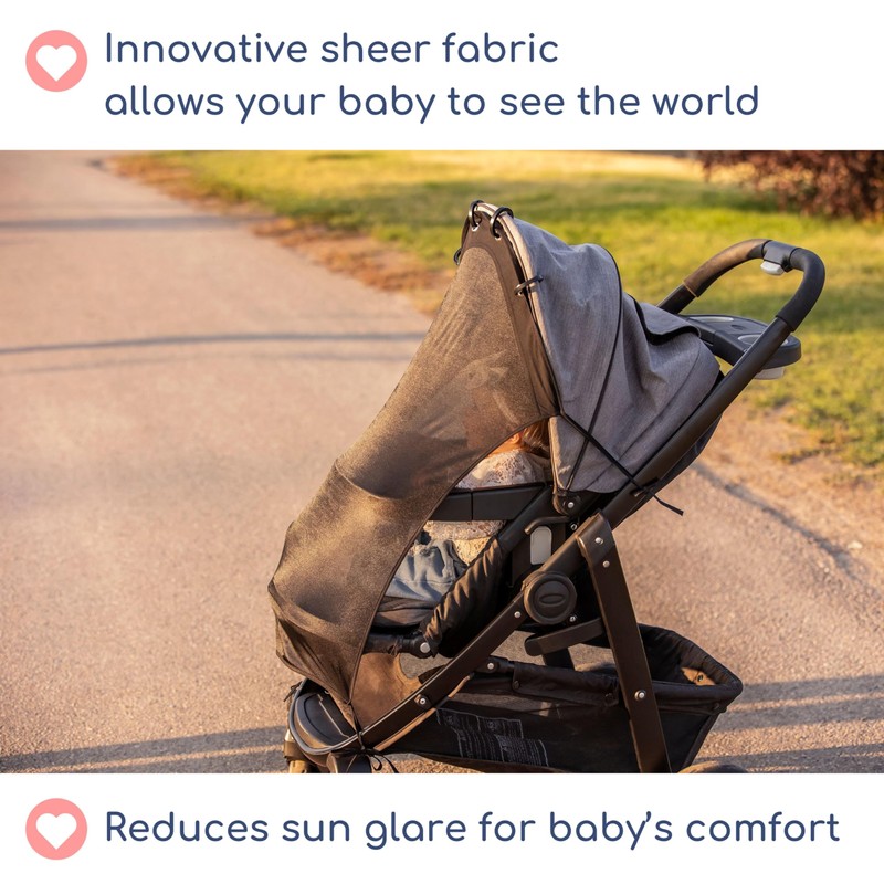 IntiMom Stroller Sun Shade - Universal UV Protection Cover for