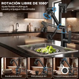 Grifo Cocin Monomando Lavabo Mezcladora Fregadero 1080°