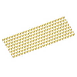MECCANIXITY 8pcs Brass Rods (2mm) 1/16 Inch x (100mm) 4 Inch Brass Solid Round Stock Lathe Bar for Knife Handles Pin DIY Craft Model Plane