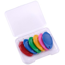 meeggrace Needle Threader, Small Needle Eye Threader Tool, Easy Threader for Machine and Hand Sewing, Fast and Precise Threading, Ideal for Needlework, with Transparent Box, 5 Colors in A Box(10PCS)