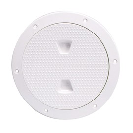 Beckson 6" Non-Skid Screw-Out Deck Plate-White