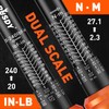 HORUSDY 1/4" Torque Wrench 4PCS Set, 20-240 in-lb Click Torque