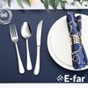 E-far Heavy Duty Silverware Set for 12, 60-Piece Stainless Steel